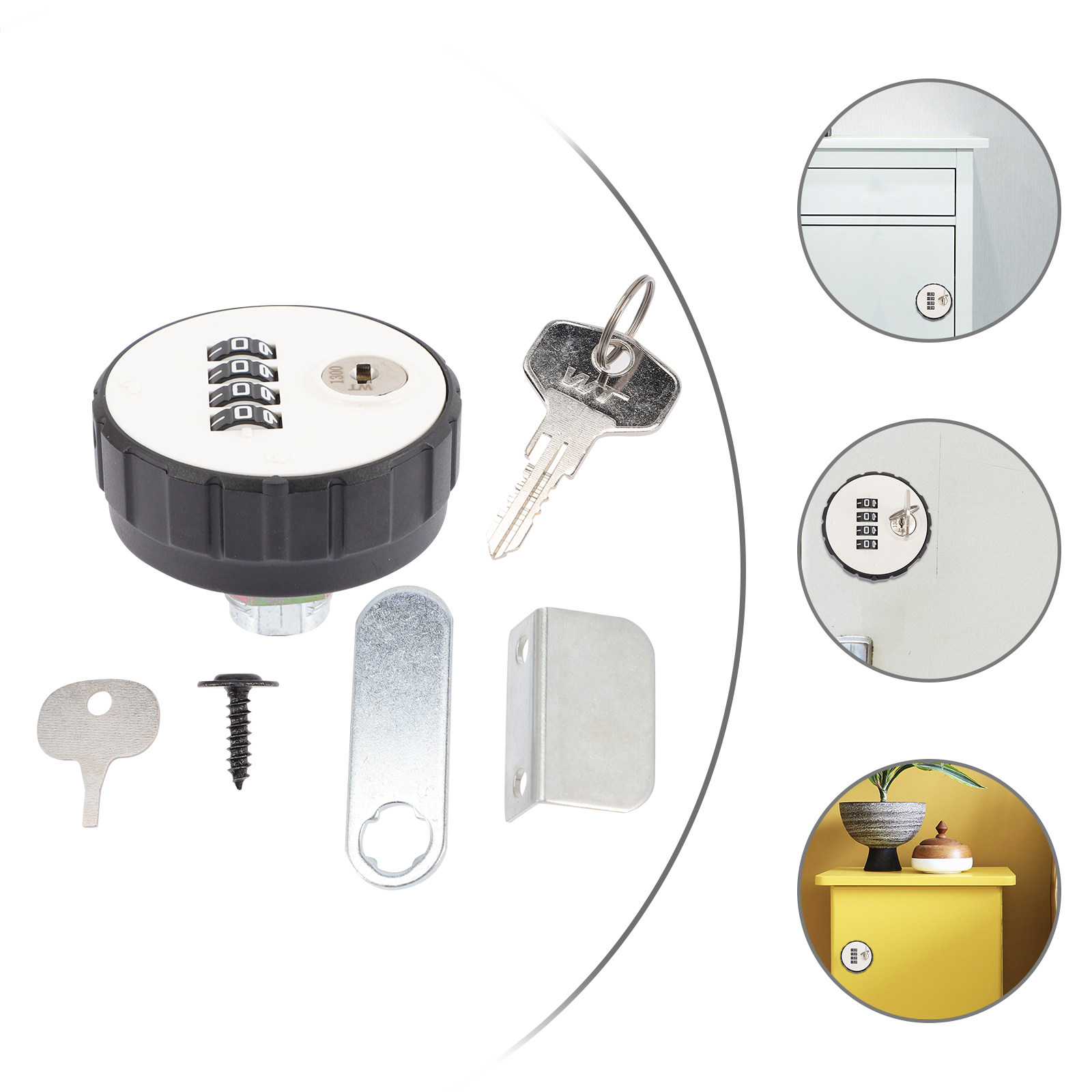 Office Storage Cabinet - Locker Lock 4 Digit Combination Password