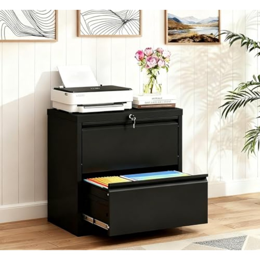 Office Furniture Solutions - 2-Drawer Lateral File Cabinet with Lock