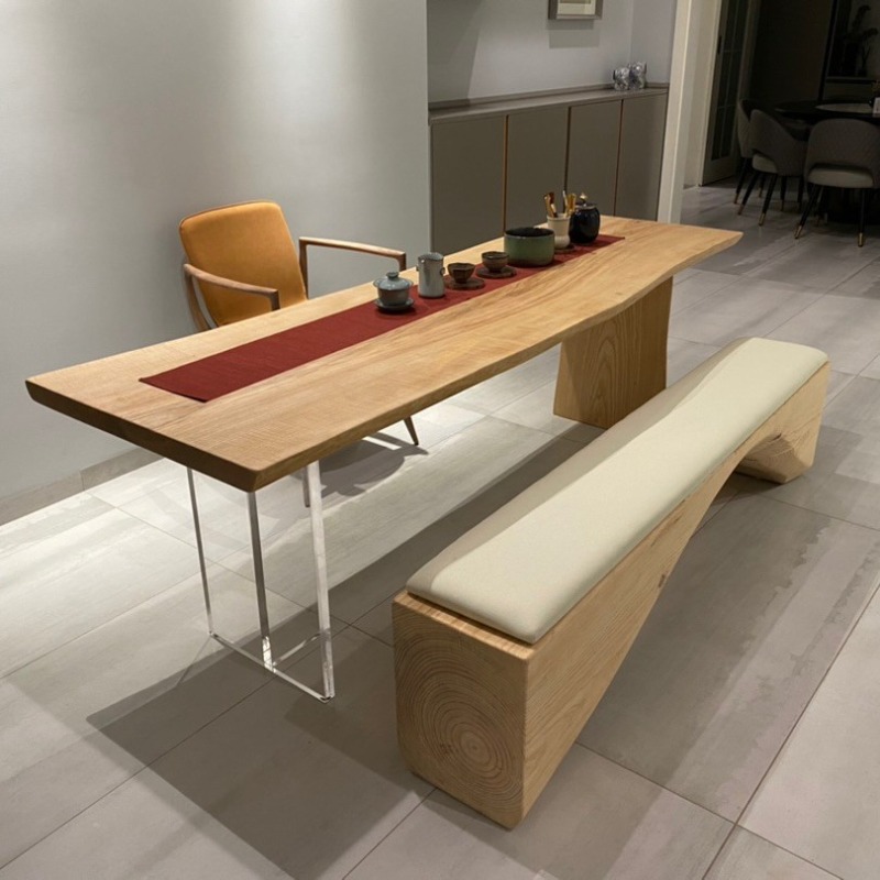 Nordic Solid Wood Acrylic Floa - Office Furniture Desk avaliação e preço
