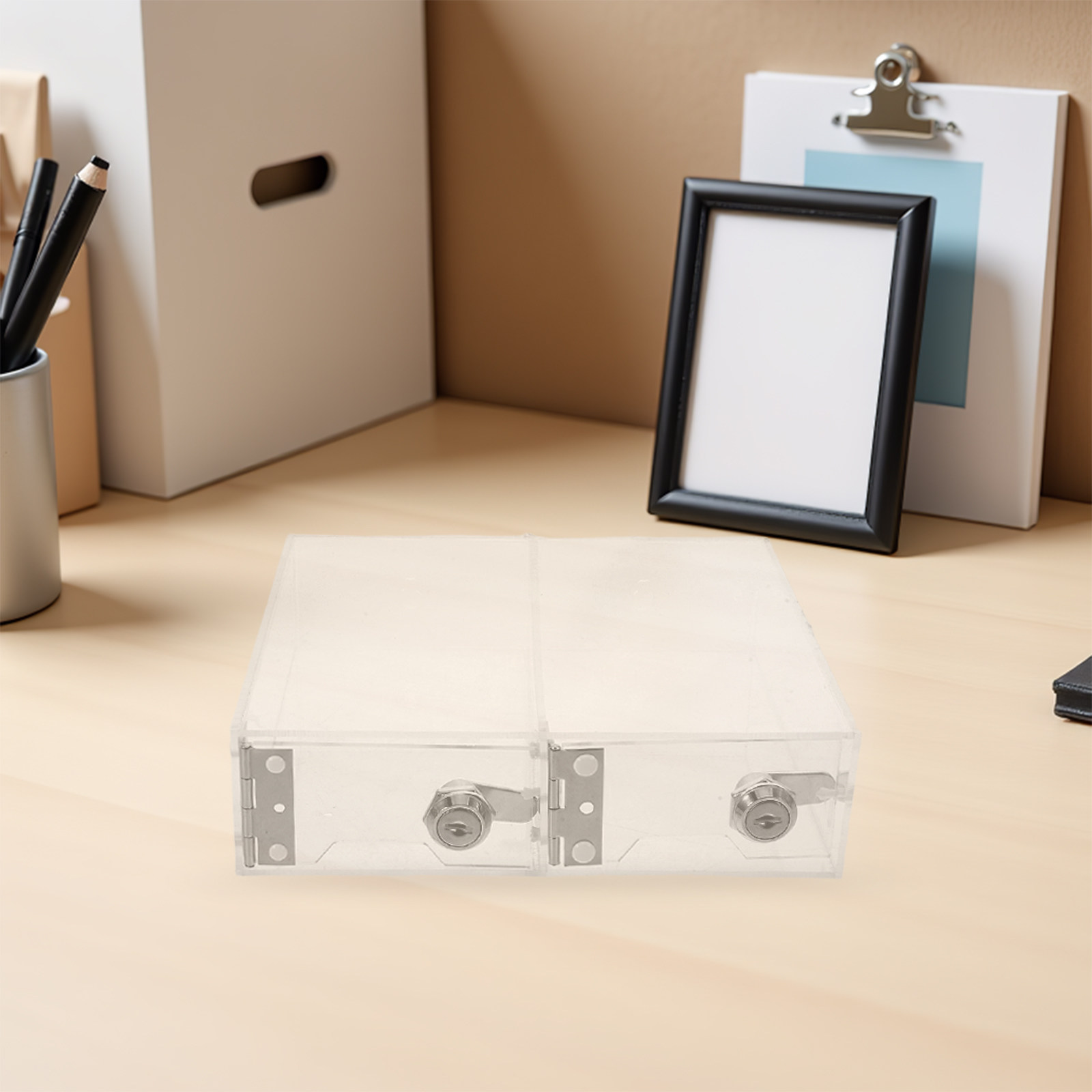 2-Slot Transparent Storage Dra - Office Storage Cabinet avaliação e preço