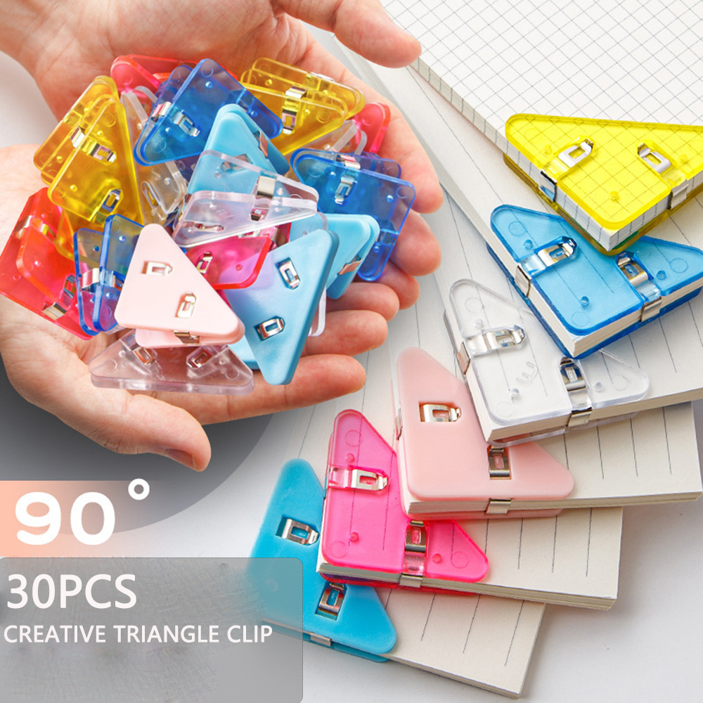 30Pcs Creative Triangle Clips  - Office Furniture Desk avaliação e preço