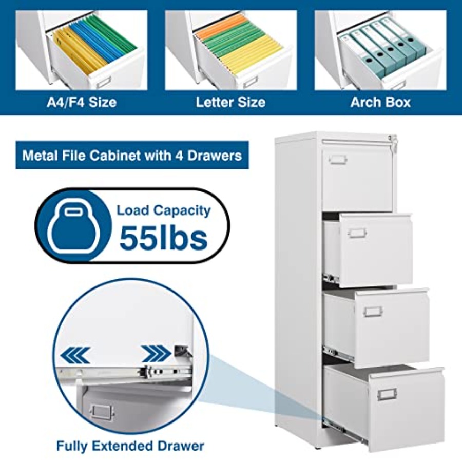 4-Drawer Vertical File Cabinet - Office Furniture Solutions avaliação e preço