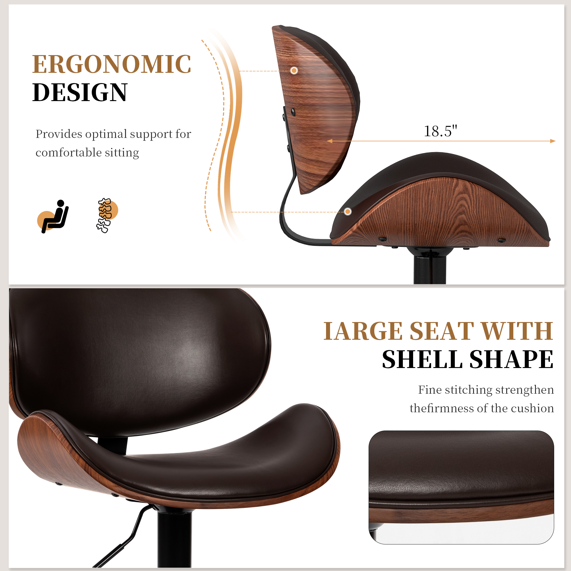 JHK Ergonomic Swivel Adjustabl - Office Furniture Solutions avaliação e preço