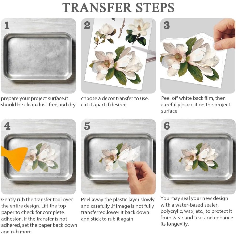 3pcs/Set Rose Rub on Transfers - Office Furniture Solutions avaliação e preço