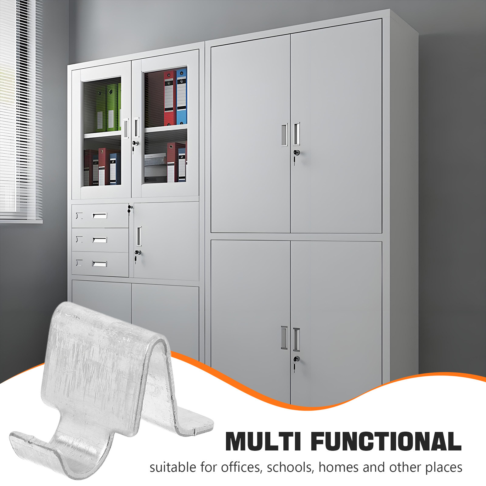 10Pcs Adjustable Metal Shelf C - Office Storage Cabinet avaliação e preço