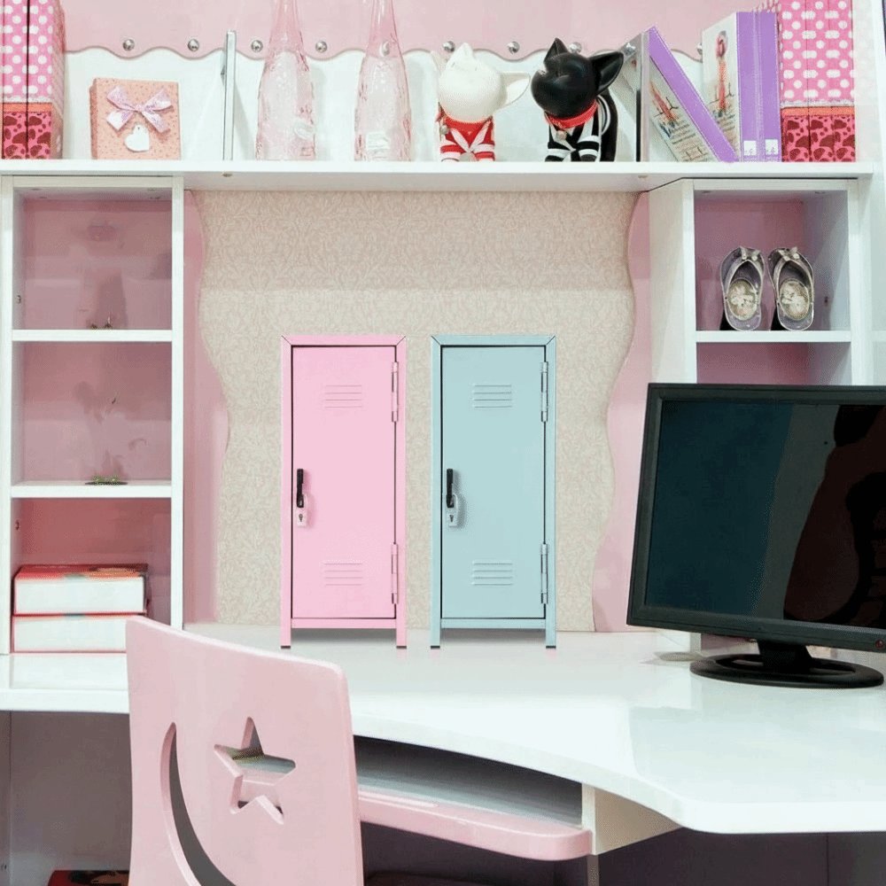 Cute Iron Makeup Storage Cabin - Office Storage Cabinet avaliação e preço